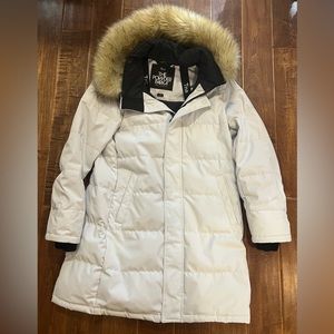 TNA ARITZIA The Powder Parka Down Puffer Warm Winter Jacket Large L White